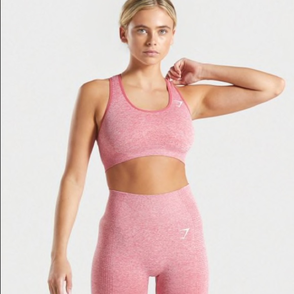 GymShark Vital Seamless Sorts Bra- Pink Marl